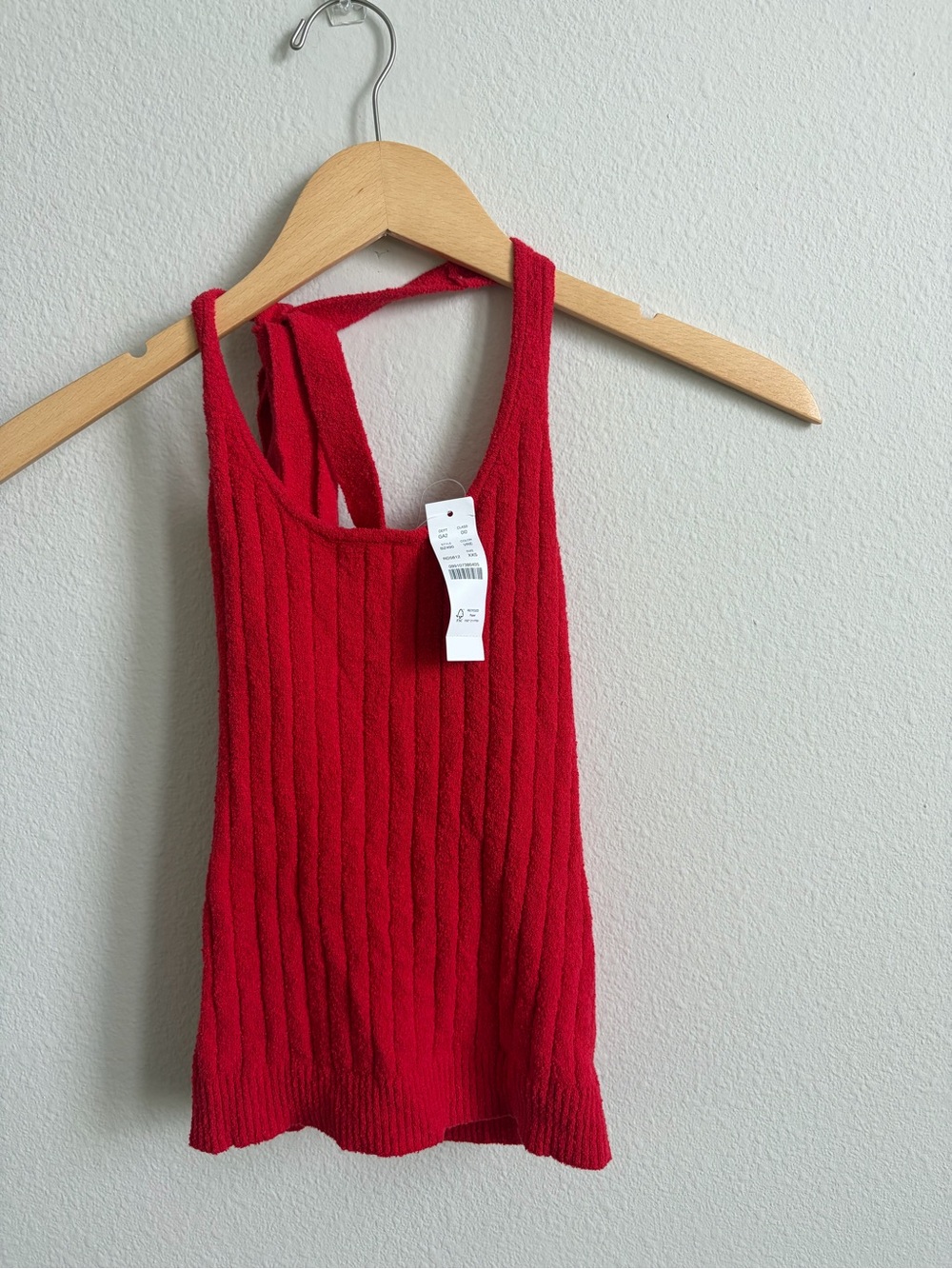 Red J.Crew Knit Halter Top